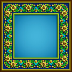 Vector abstract ornamental nature vintage frame