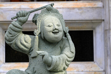 Portrait of ancient Chinese patrician Statue or Carved stone doll.