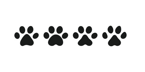 Fototapeta na wymiar Animal footprints icon. Traces. Set of animal paws