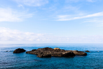 rocky coast of the sea