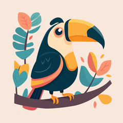 Cute Cartoon Toucan Bird