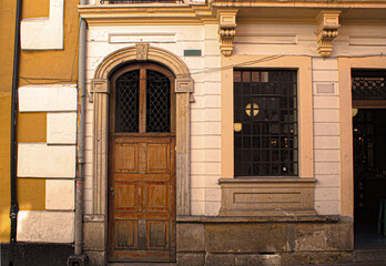 Latin American facade of downtown Bogota