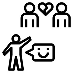 bully outline style icon