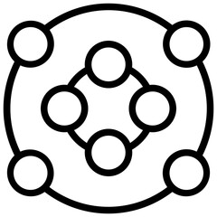 circle outline style icon