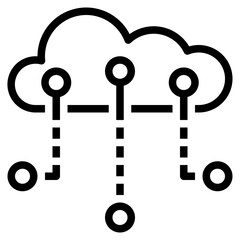 cloud outline style icon
