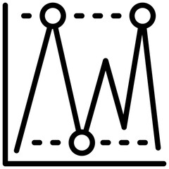 fluctuate outline style icon