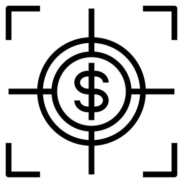 recommend clip art: goal outline style icon