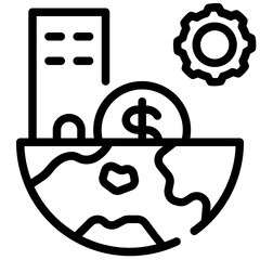 market outline style icon