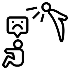 shout outline style icon