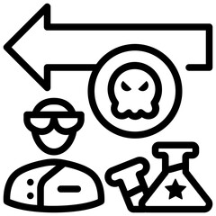 terrorism outline style icon