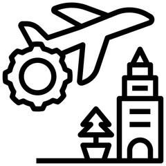 tourism outline style icon