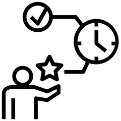 time outline style icon