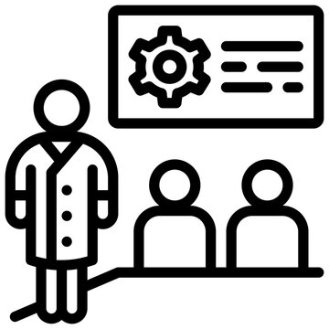 teacher presenting gear diagram to students clip art preview