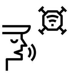 voice outline style icon