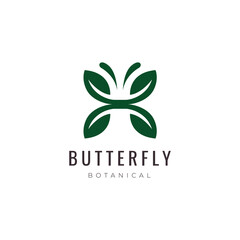 beauty butterfly animal idea salon boutique logo design vector illustration