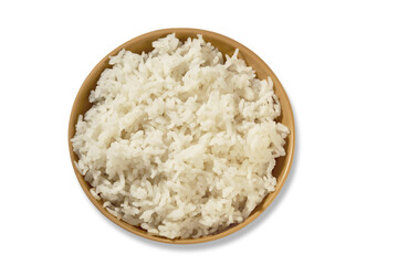 bowl of boiled rice. Cooked white rice in a bowl.