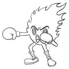 Cute Flames Cartoon Outlines, good for graphic design resources, coloring books, stikers, prints, banners, posters, and more.