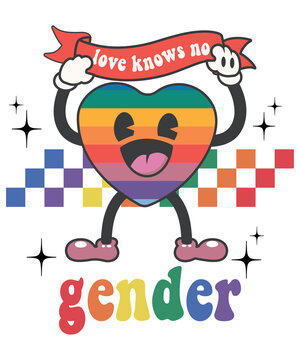 LGBTQ Pride Month Retro Quote PNG Design