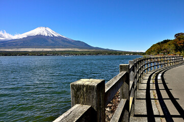 山中湖　長池親水公園より富士山を眺める
