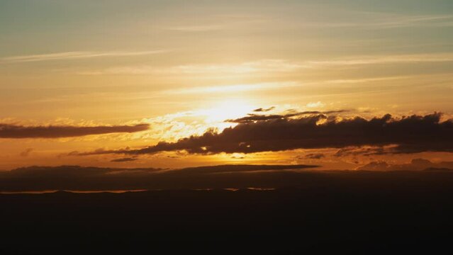 Brilliant Golden High Desert Sunrise Timelapse Wide Angle