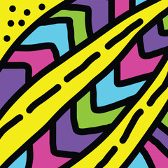 Colorful doodle abstract graffiti pattern
