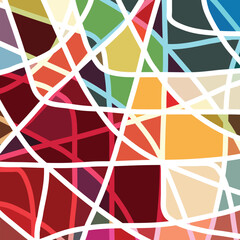 colorful stained-glass mosaic geometric abstract pattern background.