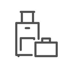 Airport related icon outline and linear symbol.	
