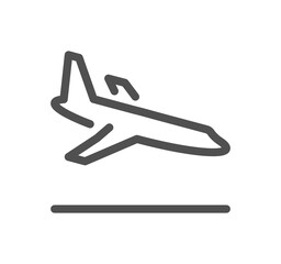 Airport related icon outline and linear symbol.	
