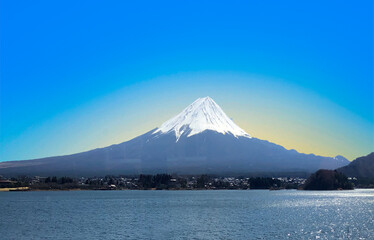 Fototapeta na wymiar view of Mount Fuji in Japan