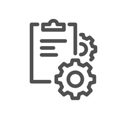 Obraz premium Clipboard related icon outline and linear symbol. 