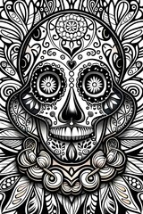 background with skulls
