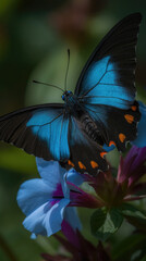 Ulysse butterfly in the afternoon