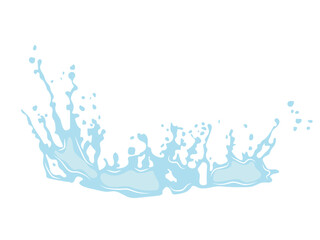 water or oil splash vector icon with splashes