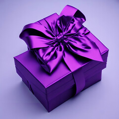 purple gift box generative ai