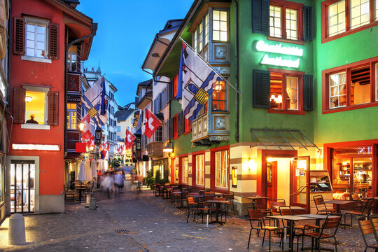 Augustinergasse street in Zurich, Switzerland