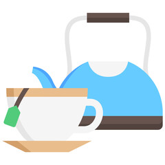 tea, breakfast, drink food courts vector icons for web design, app, banner, flyer and digital marketing.