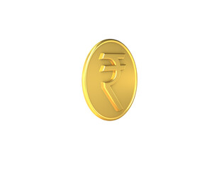 3d render of gold coins collection on white background,with clipping path.
indian rupees 