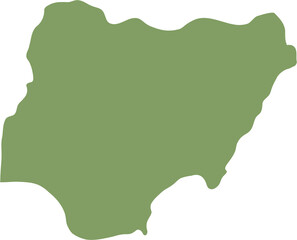 doodle freehand drawing of nigeria map.