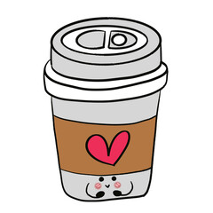 iced coffee cup (the character with hand-free drawing)