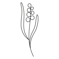 Line art floral 