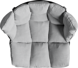 Top view of comfortable armchair