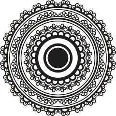 vector mandala decorative and ornamental design for coloring page, greeting card