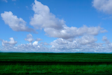 Fototapeta premium Countryside scenery at cloud and sky, United States.