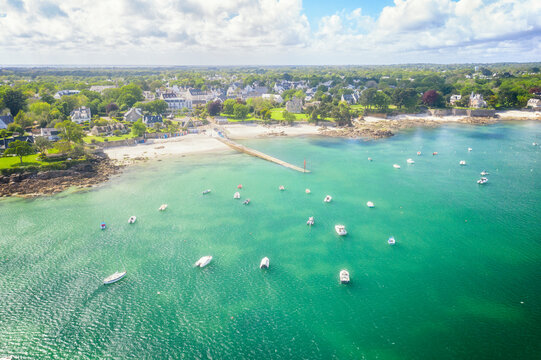 La cale de beg meil et son rivage &agrave; Fouesnant en Bretagne