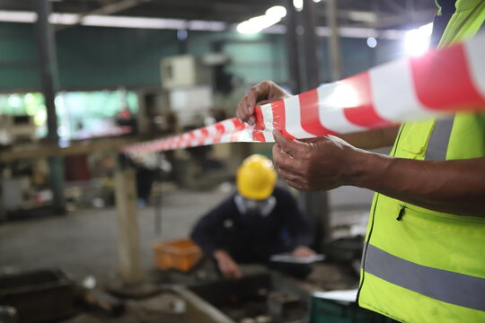 Chemical Dangerous Zone ,  Scientist In A Protective Suit Works In A Biological Contamination Zone.