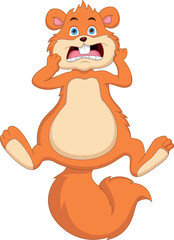  cartoon cute squirrel shocked