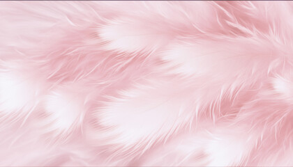 Fototapeta premium Pink chicken feather texture background, generative ai