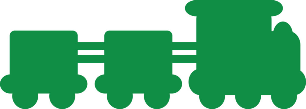 Simple green Royalty free Train icon stock illustration