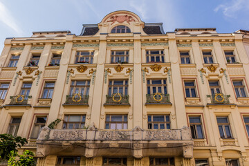 Art Nouveau building in Brno, Czech Republic