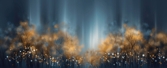 Abstract background. Blurred bokeh dark background, Christmas and New Year holiday background   Generative AI